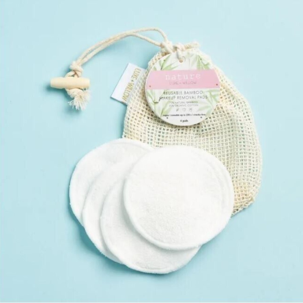 4-Piece Reusable Bamboo Makeup Removal Pads LUXE + WILLOW